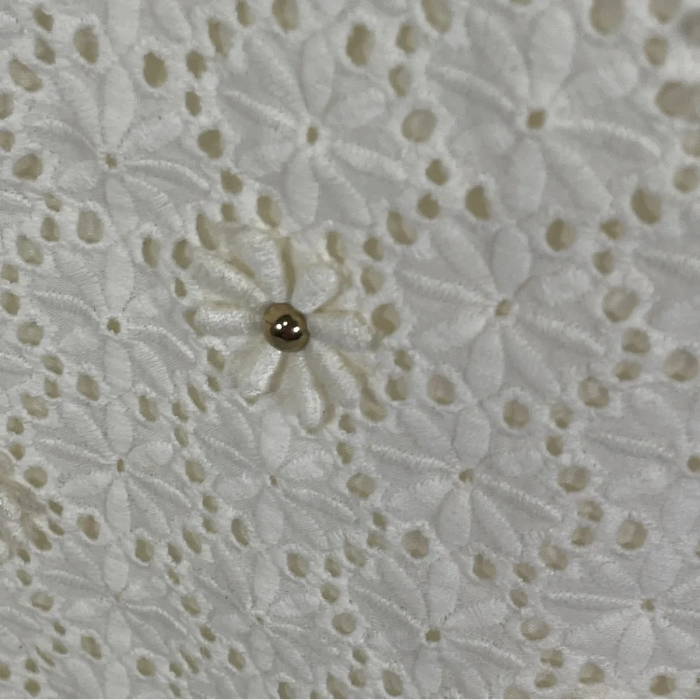Talbots cream eyelet Skirt